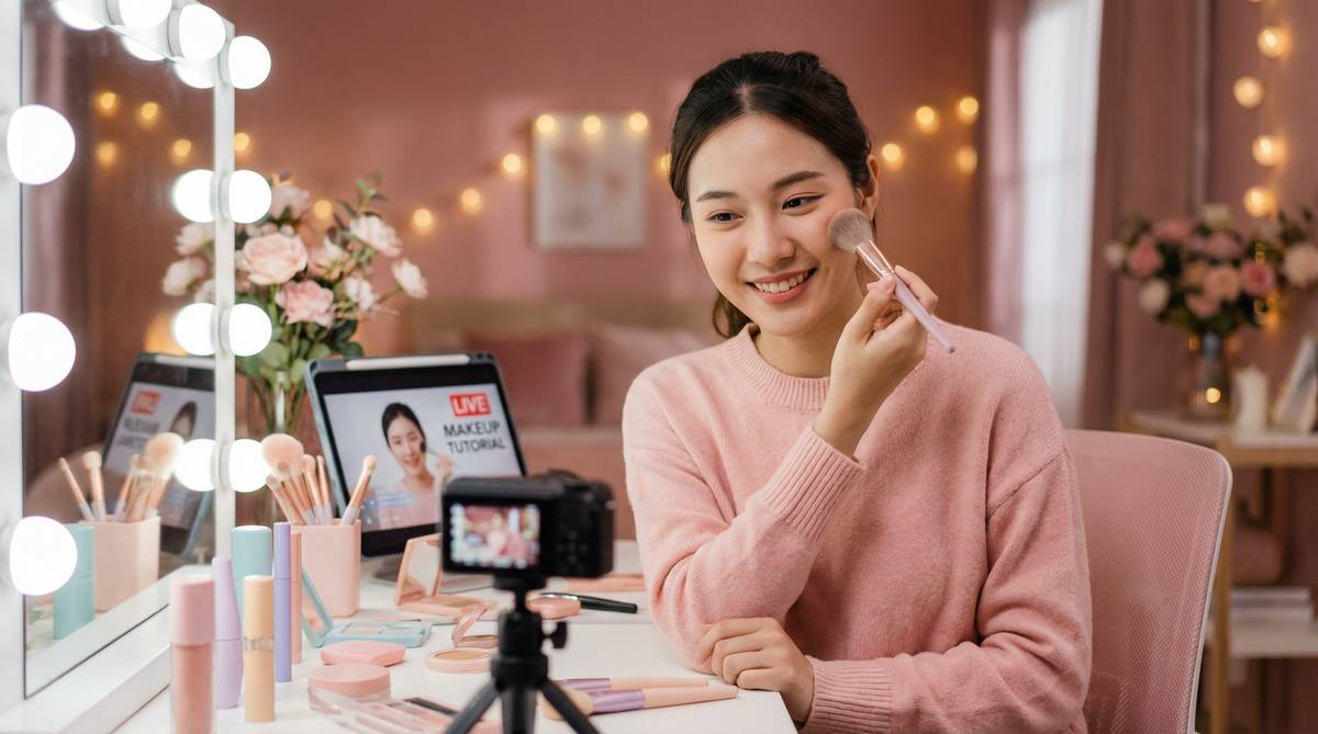 黄色仓库美妆视频教程